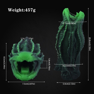 เครื่องช่วยสำเร็จความใคร่ชาย LUUK Green Monster Scale ทำจากซิลิโคนเนื้อนุ่ม สำหรับผู้ชาย ช่องคลอดจำลองแบบลึก มีพื้นผิวสัมผัส ของเล่นผู้ใหญ่ ออนาโฮล ของเล่นทางเพศสำหรับผู้ใหญ่ - Product Image 2