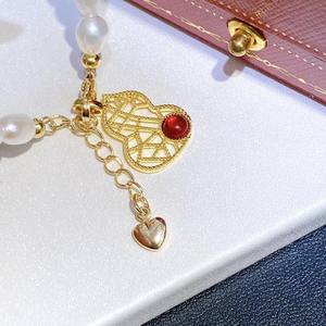 Bracelet en perles d'eau douce de style vintage avec incrustation de perles de millet, compétition folle pour les pendentifs et les breloques en perles - Product Image 2