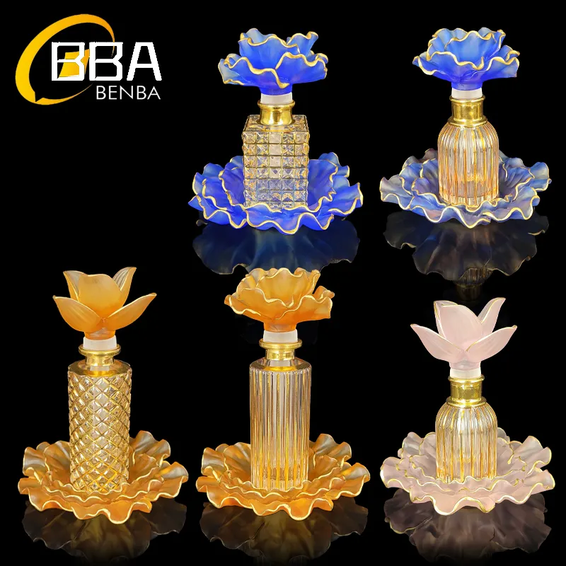Kristal parfüm şişesi islam hediye Eid al-fitr Eid Al Adha için dekorasyon kristal el sanatları parfüm şişesi