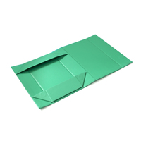 Nouvelle boîte pliante magnétique en papier vert avec grand logo au design personnalisé emballage boîte cadeau pliable en carton rigide de luxe