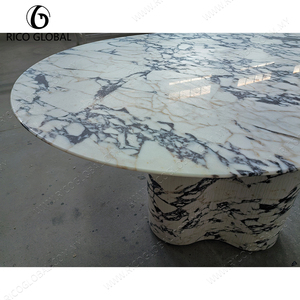 Table à manger personnalisée super fine Calacatta en aluminium composite plaqué marbre pour alto laminée nid d'abeille - Product Image 5