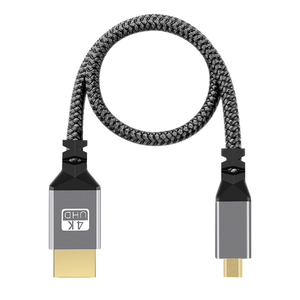 Câble Justlink Micro USB vers HDMI 0,3m-5m <span class=keywords><strong>4K</strong></span> 60Hz 3D en nylon mâle-mâle avec connecteurs plaqués or pour iPhone, MacBook, <span class=keywords><strong>Samsung</strong></span>, PVC - Product Image 1