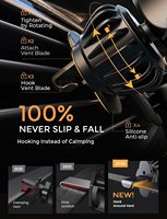 Support de téléphone de voiture à fixation par gravité pour grille d'aération, conception à glissière à serrage automatique, compatible avec les coques épaisses, mains libres, universel