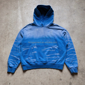 Sweat à capuche en molleton tie-dye personnalisé de haute qualité pour homme, multicolore, délavé à l'acide, style streetwear, avec étiquettes vintage pour un look décontracté hivernal - Product Image 1