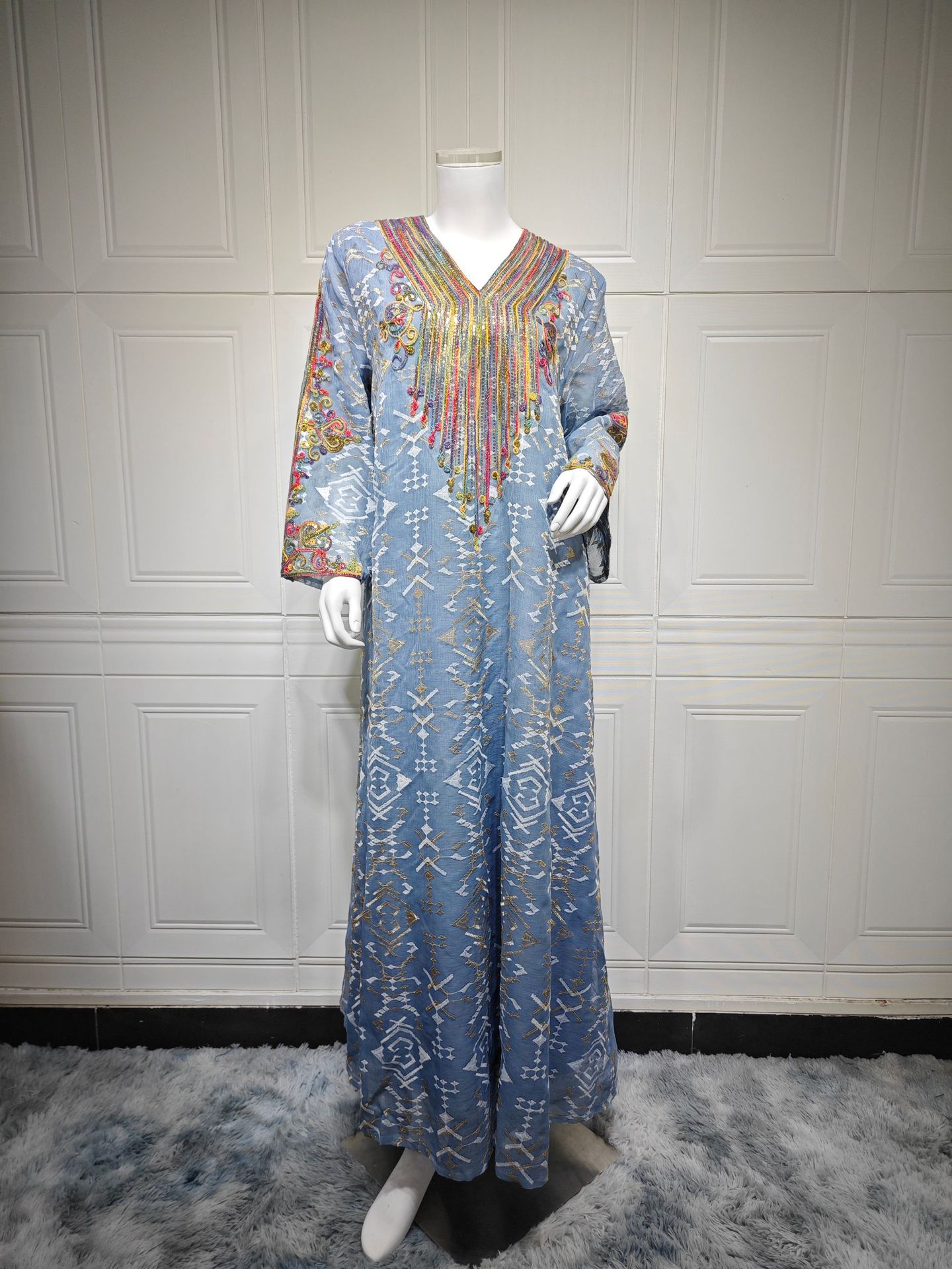 Glory Ab468 Spring 2025 Embroidered Jalabiya Robe