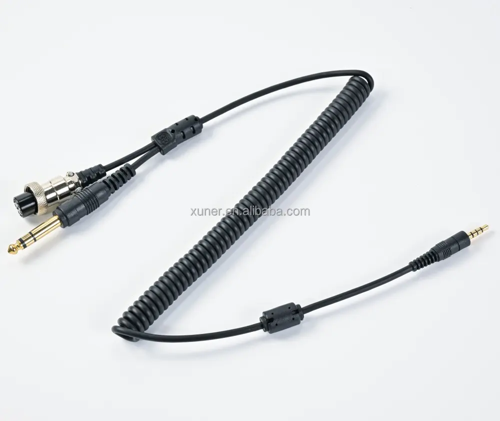 Спиральный кабель TRRSM к GX16-8F & TRS 6,35 м