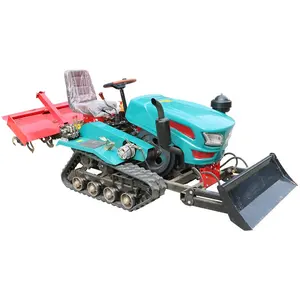 Supplier direct selling high quality rubber track tractor with rotary tiller plow commercial various farm agricultural machinery