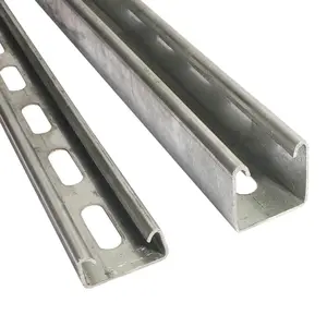C Type Slotted Steel Galvanized Steel Products U Channel Sizes Standard Size Strut Channel Price