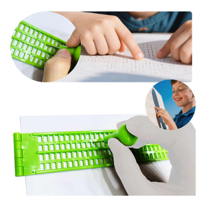 ब्लाइंड ब्रेल लेखन स्लेट प्लास्टिक एम्बूसिंग बोर्ड स्टाइलस हल्के पोर्टेबल बहु आकार विकल्प अनुकूलन योग्य - Product Image 4