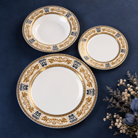 Service de table en porcelaine fine de luxe en céramique, décoré de vrais trésors d'or, sur mesure, pour la restauration haut de gamme – Fabricant