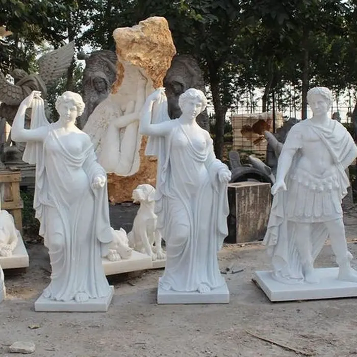 Sıcak satış el oyma yüksek kalite çin mermer heykeller beyaz mermer heykeller