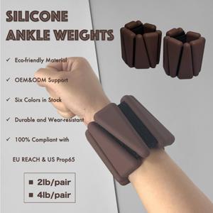 Pesas de Muñeca Ajustables de EVA Negra de 300g para Entrenamiento de Fuerza, Unisex, Correa de Neopreno con Cierre de Gancho y Bucle, Forma Rectangular - Product Image 3