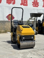 Compacteur vibrant à double tambour de 1 tonne, mini rouleau compresseur pour la réparation routière et le compactage du sol