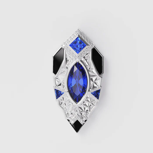 Flaming Skull Inferno Pendant <b>Crafted</b> in Premium Silver with Luxurious 18K Gold Plated Finish and Zircon Fire Design - Product Image 5