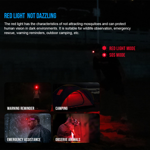 Açık kamp yürüyüş için Spotlight projektör kırmızı ışık ile TrustFire H7R 2000 lümen <span class=keywords><strong>LED</strong></span> far - Product Image 4