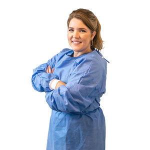 SJ ثوب حماية طبية درابزين مغلق تماما ربطة عنق مزدوجة/الخصر SMS 45g عباءات العزل القابل للتصرف مع الأصفاد محبوك - Product Image 5