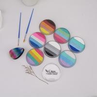 Peinture corporelle non toxique Rainbow Split Cake pour enfants, à base d'eau, naturelle, facile à mélanger, lavable, pigment de maquillage pour festivals