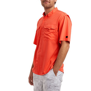 Bestex قميص صيد قصير الأكمام Pfg للرجال شعار مخصص حماية من البنفسجية قمصان صيد Spf 50 مع جيوب - Product Image 3