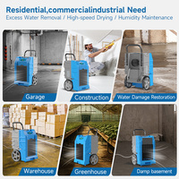 Déshumidificateur 70L, sécheur, ETL CE SAA avec réfrigérant R410 R290, machine industrielle et commerciale pour la restauration et les dégâts d'inondation