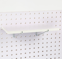 Supports d'étagère robustes en acier pour panneaux perforés, crochets de fixation pour étagères murales, supports pour organisateurs de rangement de garage, vente directe usine