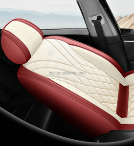 Coprisedili Auto in Pelle Premium Completi Universali per Cinque Posti, Accessorio Interno per Tutte le Stagioni, Compatibili con <span class=keywords><strong>Peugeot</strong></span> 508 3008 <span class=keywords><strong>2008</strong></span> - Product Image 3