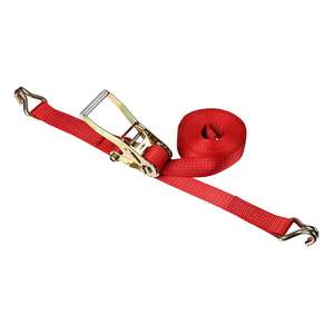 Sangles d'arrimage robustes de 2 pouces (50 mm) en polyester noir avec crochet en J, sangle à cliquet réglable, capacité de charge 2500 kg, 10 m - Product Image 2