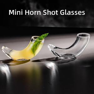 Verre à Cocktail en forme de corne de boeuf Chili Bull Premium Bar Verrerie Coupe à vin Mini verres à liqueur pour la fête - Product Image 2