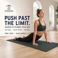 Tapis de yoga en PU sablé antidérapant Yugaland pour le bien-être – Vente en gros
