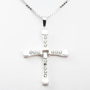 Collana con croce veloce e furiosa collana da uomo domino <span class=keywords><strong>Toretto</strong></span> Fashion Cross Charm con ciondolo croce zircone Hip Hop cz - Product Image 1