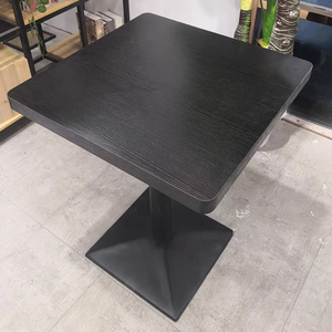 Tavolo da Pranzo in <span class=keywords><strong>Legno</strong></span> per Ristorante <span class=keywords><strong>con</strong></span> Gambe in Ferro, Piano Ignifugo, Design Retrò Nostalgico, Capacità 4 Persone, Uso Commerciale - Product Image 5