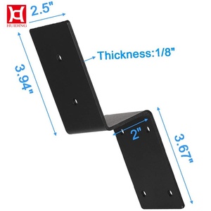 Precision Sheet Metal Stamping Parts <strong>Mirror</strong> <strong>Corner</strong> Fastening Clips Shelf Floating <strong>Bracket</strong> - Product Image 1