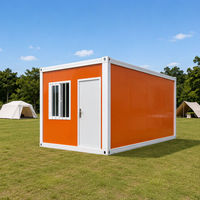 Maison conteneur modulaire préfabriquée en acier de 20 pieds, bureau de chantier, dortoir pour travailleurs, installation rapide