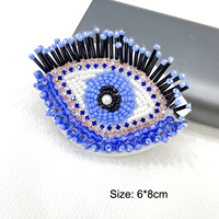 Applique œil maléfique 3D faite à la main en feutre perlé PH160 pour vêtements, chaussures, chapeaux, bagages, décoration