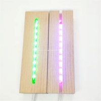 Base de lampe de nuit ovale en bois à LED 7 couleurs, support de lampe 3D RGB pour design de carton vierge, réutilisable, moderne, minimaliste, thème amour