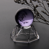 Support de sphère en acrylique PS de luxe, fabrication directe, 6*5*2.2cm, base de support pour boule de verre, épaisseur 2mm, couleur transparente, présentoirs faciles à utiliser
