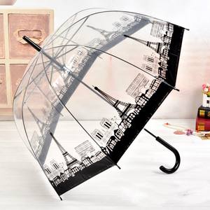 Parapluie princesse <span class=keywords><strong>Gossip</strong></span> <span class=keywords><strong>Girl</strong></span>, parapluie transparent épaissi, parapluie automatique Apollo en forme de champignon, parapluie en plastique Tour Eiffel - Product Image 3