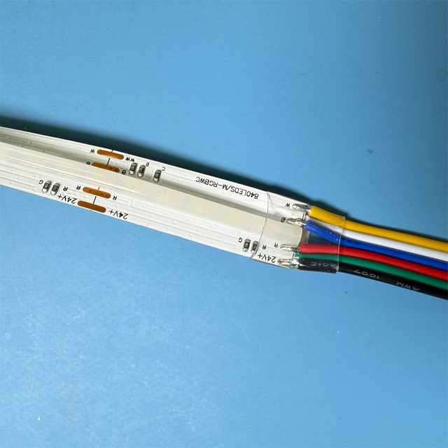 High Density COB RGBCCT LED Strip DC24V Flexible PCB Cuttable RGB CCT Linear Lighting Strip OEM ODM