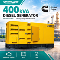 Groupe électrogène diesel CE/ISO 400 KVA Cummins 320 kW 50 Hz Triphasé Silencieux Générateur de secours Vente en gros Fabricant OEM ODM
