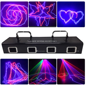 Professionnel couleur quatre têtes projecteur Laser faisceau lumière contrôle du son auto-<span class=keywords><strong>marche</strong></span> pour la décoration de fête Disco - Product Image 2