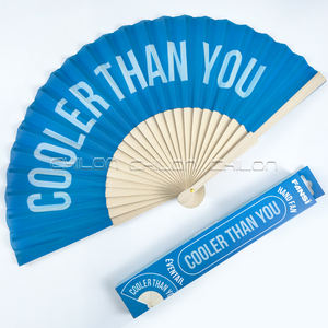 Personalizzato fai da te 23cm ventilatore pieghevole portatile bianco in legno bianco bianco dipinto a mano muro segno artigianato legno - Product Image 2