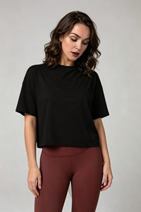 T-Shirt <span class=keywords><strong>bianca</strong></span> oversize da <span class=keywords><strong>donna</strong></span> in cotone 100% T-Shirt da <span class=keywords><strong>donna</strong></span> in cotone a forma larga da <span class=keywords><strong>donna</strong></span> - Product Image 3