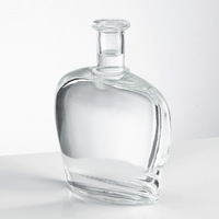 Bouteille de liqueur de luxe 70cl, avec flacon plat en liège, de base épaisse de ml