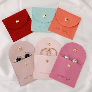 Pochette à bijoux en microfibre PUPPYSEW 8*8cm, sacs d'emballage pour bijoux en velours, pochette à bijoux personnalisée avec logo - Product Image 5