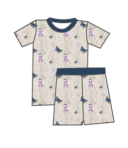 โรงงานผลิตเสื้อผ้าเด็กแบบสบายๆ ทำจากไม้ไผ่ Qingli OEM รับผลิตตามสั่ง พิมพ์ลายริบบิ้นสีชมพู สร้างความสวยงามและเป็นสิริมงคล - Product Image 2