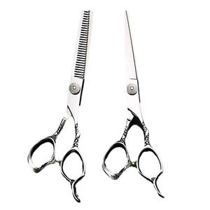 Ciseaux de coiffure Suzhou 6 pouces, ciseaux à effiler plats en acier inoxydable pour droitiers, usage professionnel en salon de beauté - Product Image 1