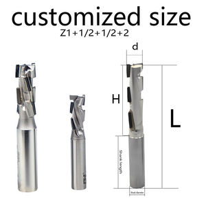 PCD Cutter for Chipboard Diamond Teeth Woodworking Diamond Spiral Edge Milling Z=1+1 2+2 Length Custom Woodworking Tools - Product Image 5