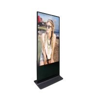 Écran publicitaire vertical intelligent de 50 pouces, kiosque sans fil, totem en aluminium, lecteur multimédia OEM 4K, moniteur d'affichage numérique