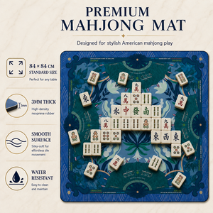 Moderne luxe waterdichte antislip op maat gemaakte Amerikaanse Mahjong mat stille poker speelmat opvouwbaar milieuvriendelijk draagbaar uniek - Product Image 4