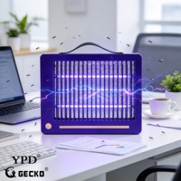 GECKO YPD LITIAN Destructeur d'insectes UV portable, tueur de moustiques électrique, piège à insectes alimenté par batterie USB avec poignée pour intérieur et extérieur