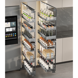 HNOSS 5 Layer Tall <strong>Cabinet</strong> Pullout <strong>Pantry</strong> Basket Narrow <strong>Pantry</strong> <strong>Cabinet</strong> Tall With Slide Out Shelving - Product Image 2